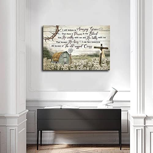 תפילה נוצרית כרזות של המדינה פרח גנים ובתי חווה אני עדיין מאמין מדהים גרייס פוסטר בד הדפסת קיר אמנות מודרני