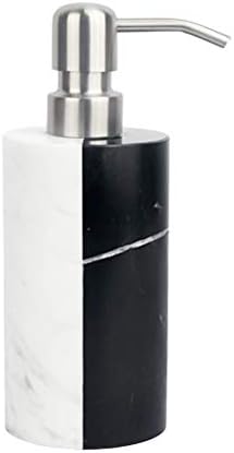 משאבת מקלחת דופילה מתקן סבון שיש טבעי עם משאבת נירוסטה, בקבוקי משאבת סבון קרם, משטח חדר אמבטיה 6.7oz מתקן סבון