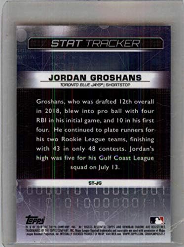 2019 Bowman Chrome Stat Tracker ST-JG JORDAN GROSHAN