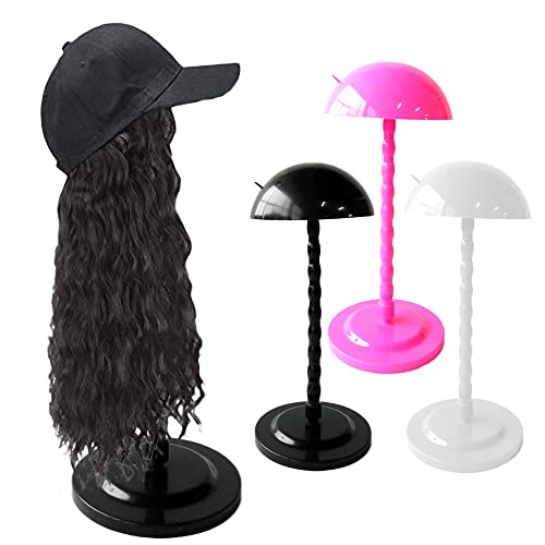 גופידין 3 יחידות מעמד פאה, תצוגת כובע כלים מחזיק ראש פאה ניידת, מעמד פאה החלקה לנשים אחסון כובע סטיילינג