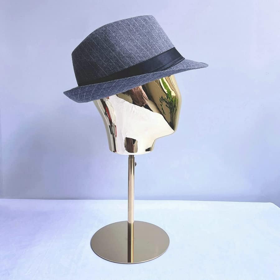 21 אינץ מתכוונן בובת ראש פאה ביצוע ראש כובע מתלה מתכת ראש פאת כובע משקפיים תצוגת עם מעמד להסרה
