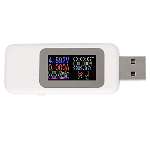 Tester USB, DC4-30V גלאי מטען גלאי LCD תצוגה דיגיטלית מתח מתח מתח מתח מתח USB יחידת USB תמיכה בטעינה