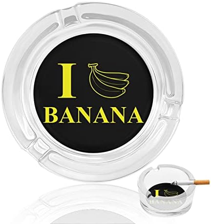 אהבה מאפרות זכוכית בננה לסיגריות זבל אטום רוח יכולות מודפסות מגשי אפר מפוארים לשימוש במלון פטיו למשרד