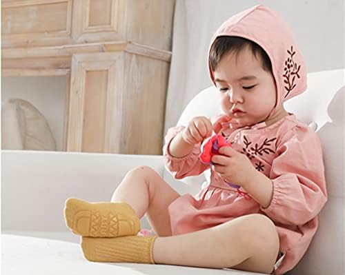 פעוטות תינוקות ללא החלקה גרביים 8 זוגות גרביים אנטיסקיד יילודים עם גרבי קרסול אחיזים נגד החלקה.