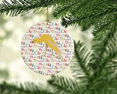 אוצרות קרוליין WDK2883CO1 גיבור בלגי קישוט קרמיקה לחג המולד, קישוטים לעץ חג המולד, קישוט תלוי לחג המולד, חג,