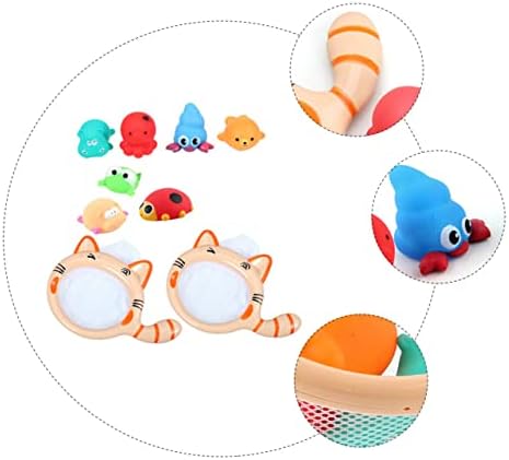 צעצוע 1 סט 9 יחידות דגים לילדים תופסים צעצועים לילדים משחק צעצועים לתינוקות צעצועים צף אמבטיה חיות צעצועים