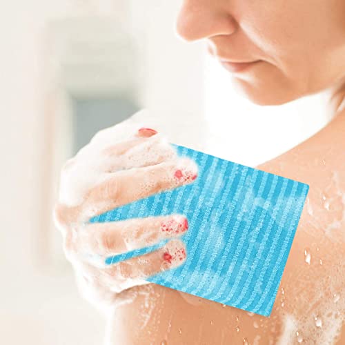 לינקידאה 3 מארז שקית סבון פסים לסורגי סבון, מחזיק סבון מקלחת פילינג ספוג גוף עם שרוך, נרתיק שומר סבון