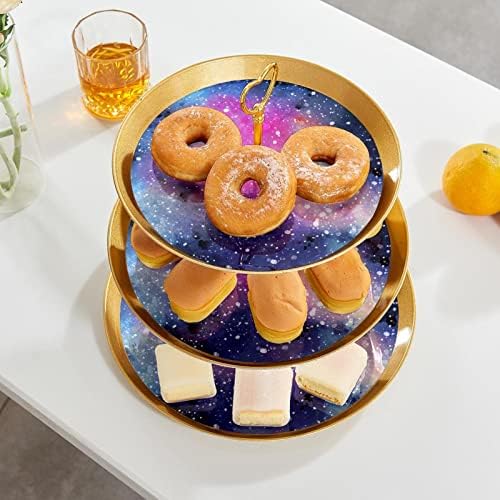 3 שכבות עמדות עוגות כוכבי שולחן קינוח שולחן שכבות מגשי הגשה למסיבות