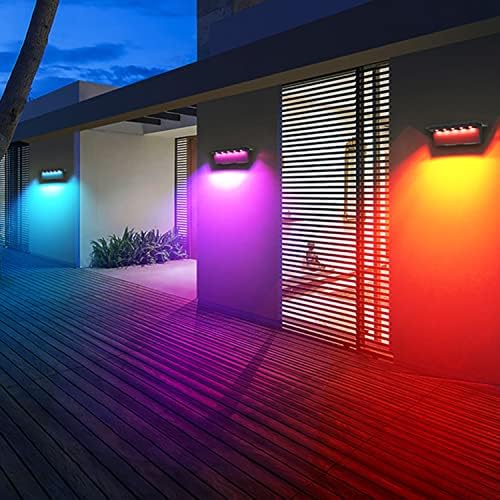 אורות גדר סולאריים של Flrongsun מצבי פלאש חמים לבנים, לבן, RGB אורות סולאריים חיצוניים אורות LED
