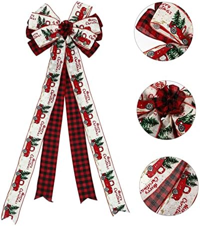 Valiclud 1pc עניבת פרפר קשת חג המולד קשת משובצת קשת אדומה קשת אדומה עץ חג המולד קשת חג המולד קשת חג המולד