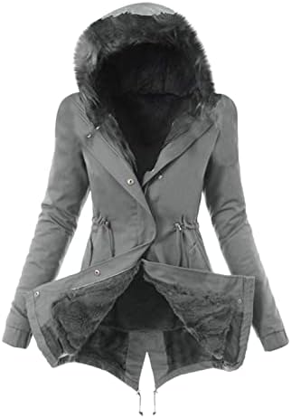 מעילי חורף לנשים מעלים מעילים חמים של מעילי מעיל ארוך מעיל ארוך נוח עם ברדס דפסת סריגה סריגה