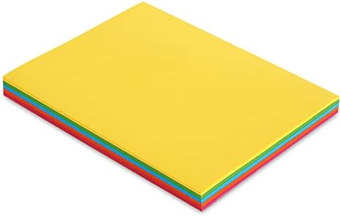 חבילת נייר צבעונית מודגשת בגודל 150, 8-1 / 2-איקס-11 אינץ', 110 גרם 29 ליברות נייר מדפסת מחשב