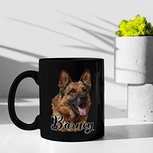 אישית גרמנית רועה כלב שחור קפה ספל כוס מתנות עבור כלב מאהב כלב אבא כלב אמא, גרמנית רועה כלב