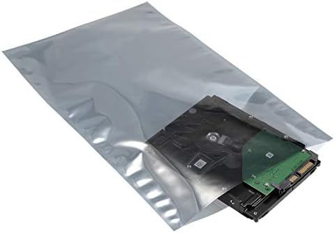 תיק מיגון מגן אנטי סטטי, תיק אנטי סטטי שטוח פתוח למכשירים אלקטרוניים, 8 על 13 אינץ', 10 יחידות