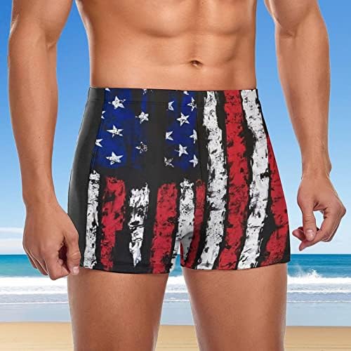 זיעה מכנסיים קצרים לגברים גברים עצמאות יום הדפסת חוף ים חוף חג חם דפוס דיגיטלי עם רגל גברים של