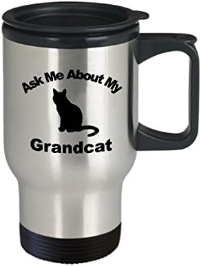 ספל נסיעות Grandcat - אני אוהב את ספל ה- Grandcat שלי - שאל אותי על ספל הקפה הגדול שלי