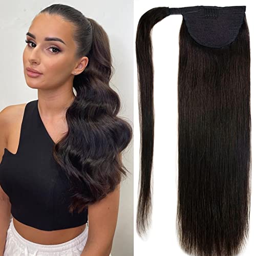 שיער קוקו הארכת שיער טבעי קוקו הארכת לנשים שחורות קליפ קוקו שיער הרחבות לעטוף סביב ארוך קוקו רמי ישר חתיכה