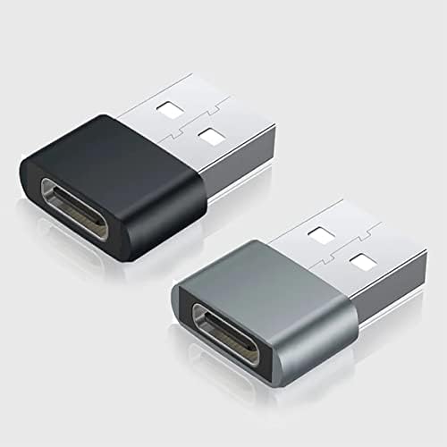 USB-C נקבה ל- USB מתאם מהיר זכר התואם למוטו מוטו מוטו E7 שלך למטען, סנכרון, מכשירי OTG כמו מקלדת,