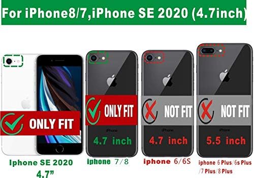 אייפון 2 2020 חדש / אייפון 3 2022, אייפון 8, אייפון 7 מארז, מגן מסך בלימת זעזועים דקה פינה מחוזקת רכה סיליקון