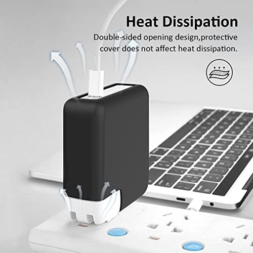 LCMOCICO MACBOOK SOFT SILICONE CHARGER Protector כיסוי לכיסוי Apple MacBook Pro 16 אינץ '2023 2022 2021 A2485
