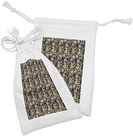 ערכת כיס בוטני של אמבסון בוטני של 2, קיץ עיצוב וינטג 'פורח כותרת של כותרת ניצנים אביב אחו, תיק משיכה