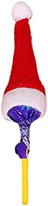 זכוכית מוכתם כובעי כובעי חג המולד שאינו ארוג כובעי מיני חג המולד חג המולד סוכרייה על מקל קישוט חומרי מילוי
