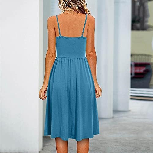 שמלות לנשים 2023, אופנה לנשים פס קיץ מזדמן מודפס שמלה ללא שרוולים עגולים