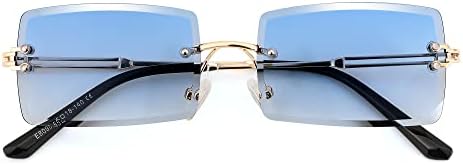 משקפי שמש ללא מסגרת מלבן ללא מסגרת צבעים בוהקים משקפיים נשים גברים 2642