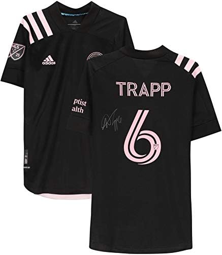 Wil Trapp Inter Miami CF חתימה חתימה משומשת 6 ג'רזי שחור מעונת MLS 2020 - גופיות כדורגל עם חתימה