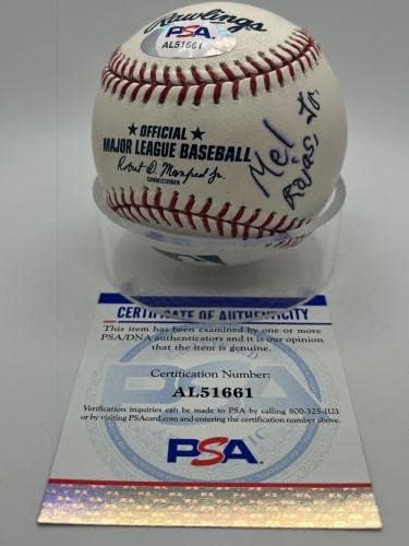 Mel Rojas Jr Pittsburgh שודדי חתימה חתמה על חתימה רשמית MLB בייסבול PSA DNA - כדורי בייסבול עם חתימה