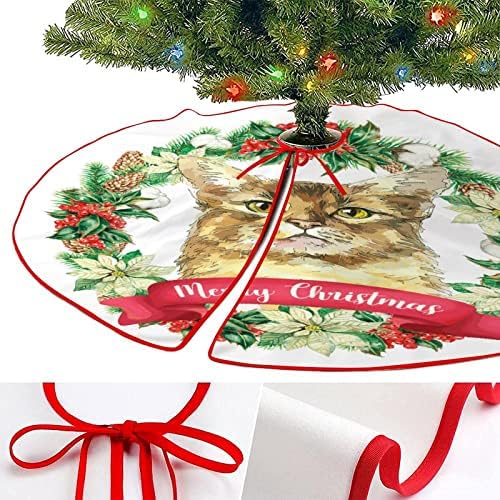 חתולים חמודים לחג המולד שמח חג מולד עץ עץ זיכרון חיית מחמד חג המולד חצאיות עץ מחצלת קישוטי