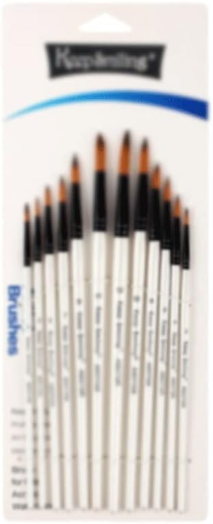 מברשת ניילון MHYFC 12 ארט קו קווי עט צביעה של צבעי מים צבעי מים גיר מברשת מברשת שמן (צבע: D, גודל