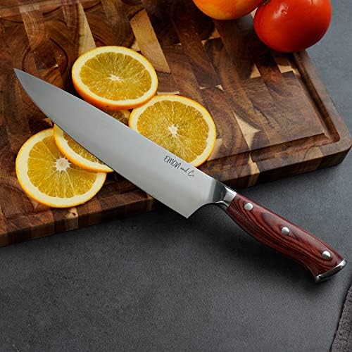 אמון ושות '8 אינץ' סכין נירוסטה שף סכין עץ מקצועי שומר על סכין סכין פחמן גבוה סכין סכין שף חדים למטבח ומסעדה