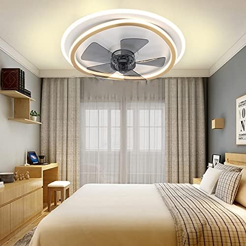 מאוורר תקרה הפיכה של Cutyz עם אור ושלט רחוק שקט 6 מהירויות חדר שינה לעומק חדר שינה נורית LED תקרת תקרת 72W
