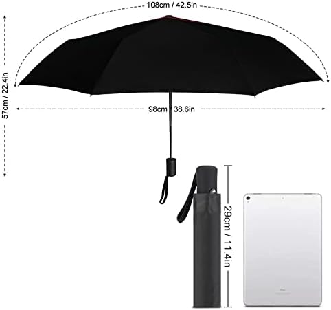 דגל אמריקאי ובריטי לב מטריה אוטומטית מטריה מתקפלת ניידת נגד אולטרה סגול מטריות נסיעות עמידות למים ואטומות