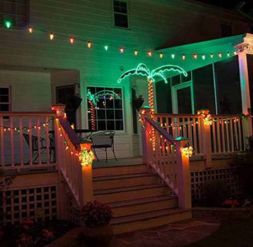 רומאסטי צבעוני צ 'ילי פלפל חג המולד מחרוזת אורות, 13.6 רגל צ' ילי פלפל אשכול אורות עם 35 צ ' ילי פלפל נורות