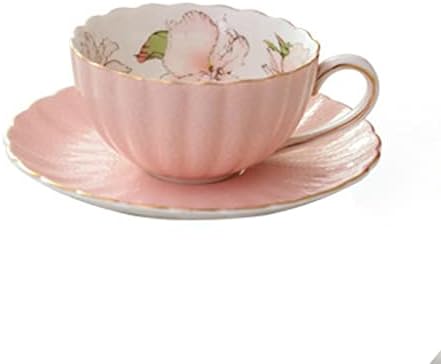 ZHUHW סגנון בריטי עצם סין כוס קפה גינה אחר הצהריים תה קרמיקה תה אדום כוס צלוחית כוס כוס כוס ספל תה תה