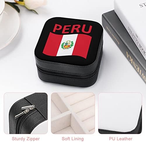 דגל של קופסאות תכשיטים פרו עור PU עור נייד אחסון מחזיק קופסאות מיני מארז לנשים מתנה
