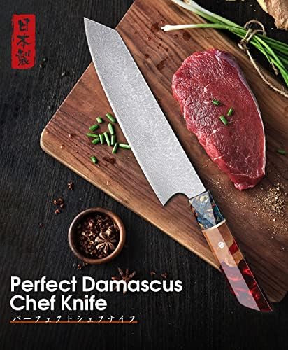 חוסק דמשק שף סכין צרור עם מטבח שף סכיני בשר, דגים, עופות