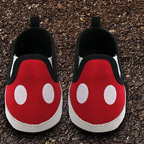 נעלי תינוקות אדומות ושחורות של דיסני מיקי