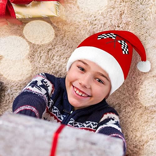 מירוץ דגל חג המולד סנטה כובע עבור אדום חג המולד כובע חג טובות חדש שנה חגיגי ספקי צד