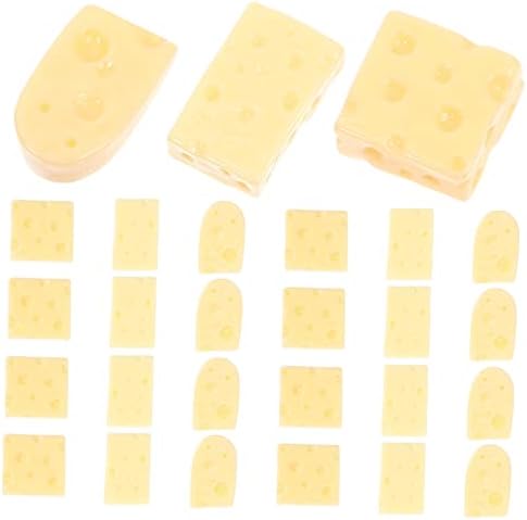 DIDISEAON 60 יחידות מדומה MIMI גבינה צעצועים שולחן עבודה שולחן עבודה מיני שולחן כתיבה טופר גבינה