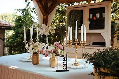 עץ חתונה שולחן מספרי 1-10-שחור שולחן מספרי סימני קישוט משתה מסיבת חתונת הכלה מקלחת מסעדה קבלת משרד