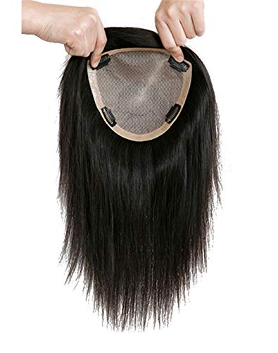 אמיתי שיער טבעי כתר טופר שיער חתיכות עבור נשים עם שיער דליל, סוסנקי 6 איקס 6.7 משי למעלה שיער עם