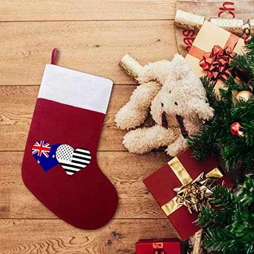 דגל אוסטרלי ודגל אמריקאי חג המולד תלול גרב גרב סנטה חמוד לקישוטי עץ חג המולד מתנות קישוטים
