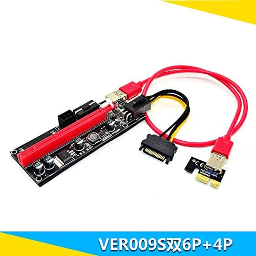 2828LA VER009S PCI E PCIE EXPRESS 1X עד 16X מתאם כרטיסי RISER כבל כרייה ETH וכו '