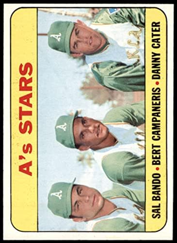 1969 Topps 556 A's Stars Sal Bando/Bert Campaneris/Danny Cater Oakland Athletics Ex/MT Athletics