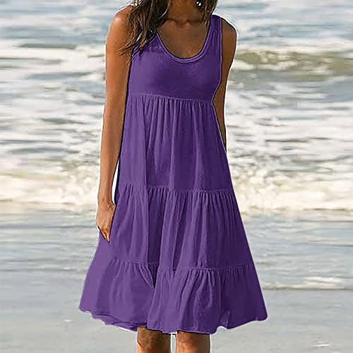 שמלת קיץ לנשים 2023 חופשת אופנה קיץ בשמלת חוף מסיבה ללא שרוולים בקיץ