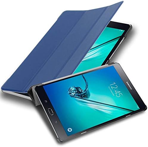 מארז טאבלט של Cadorabo תואם ל- Samsung Galaxy Tab S2 SM-T715N / T719N בג'רסי כחול כהה-עטיפת הגנה על סגנון ספר