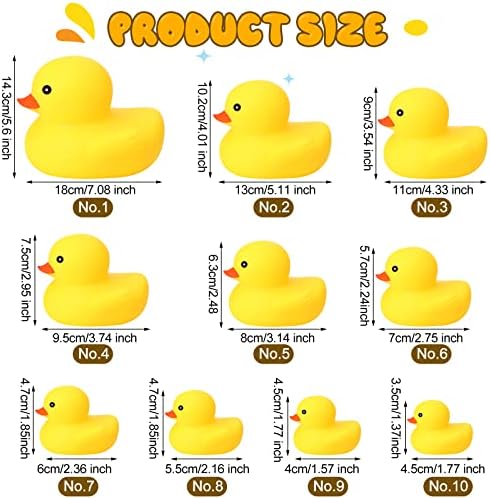 VINSOT 20 חתיכות אמבטיות ברווז ברווז צהוב ברווזי גומי בגיל הרווז ברווז אמבטיות ברווזים צעצוע מתנה